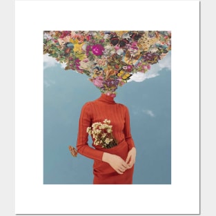 Flower Girl Collage Art Posters and Art